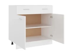 vidaXL Schubunterschrank Weiß 80x46x81,5 cm Holzwerkstoff