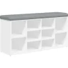 vidaXL Schuhbank Weiß 102x32x50 cm Holzwerkstoff