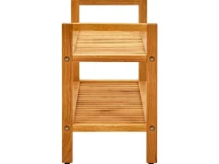 vidaXL Schuhregal mit 2 Etagen 100x27x40 cm Massivholz Eiche 331748