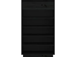 vidaXL Schuhregal Schwarz 60x34x105 cm Massivholz Kiefer 813554