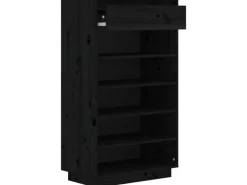 vidaXL Schuhregal Schwarz 60x34x105 cm Massivholz Kiefer 813554