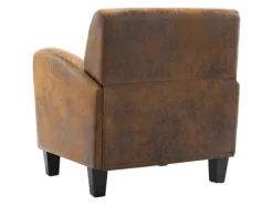 vidaXL Sessel Braun Kunstleder Wildleder-Optik