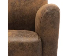 vidaXL Sessel Braun Kunstleder Wildleder-Optik