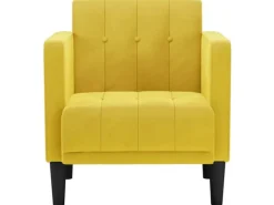 vidaXL Sessel mit Armlehnen Gelb 53 cm Samt 4100558