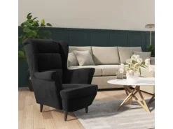 vidaXL Sessel Schwarz Samt Modell 3
