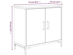 vidaXL Sideboard Braun 75x35x70 cm Massivholz Kiefer 349923
