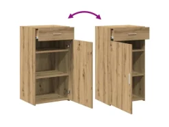 vidaXL Sideboard Eiche Handwerklich 50 x 42,5 x 93 cm Holzwerkstoff 868760
