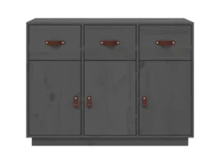 vidaXL Sideboard Grau 100x40x75 cm Massivholz Kiefer 820149