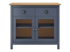 vidaXL Sideboard Hill Grau 90x40x80 cm Massivholz Kiefer 288941
