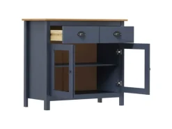 vidaXL Sideboard Hill Grau 90x40x80 cm Massivholz Kiefer 288941