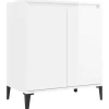 vidaXL Sideboard Hochglanz-Weiß 60x35x70 cm Holzwerkstoff 806082