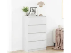vidaXL Sideboard Hochglanz-Weiß 60x35x98,5 cm Holzwerkstoff 800537