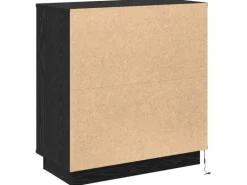 vidaXL Sideboard mit LED Schwarz Eichen-Optik 71 x 34,5 x 75 cm 869651