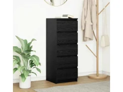 vidaXL Sideboard mit Schubladen Schwarz Eichen-Optik 37,5x35x99 cm 861761