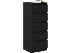 vidaXL Sideboard mit Schubladen Schwarz Eichen-Optik 37,5x35x99 cm 861761
