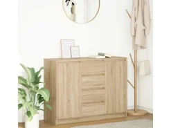 vidaXL Sideboard mit Schubladen Sonoma-Eiche 100,5x35x76 cm 3328446