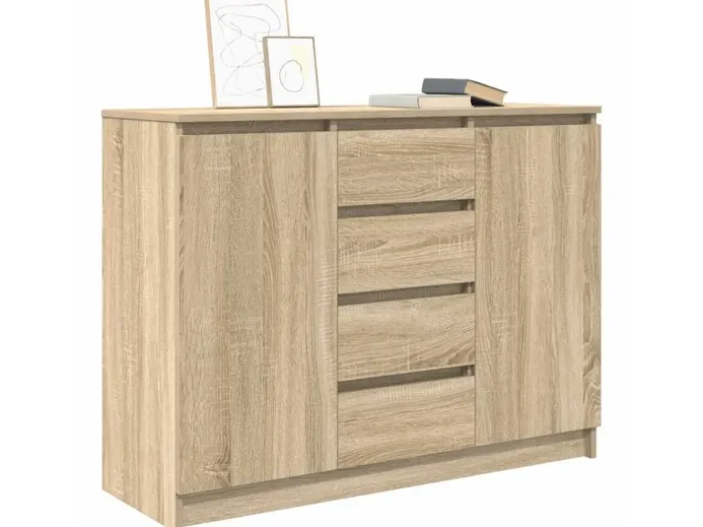 vidaXL Sideboard mit Schubladen Sonoma-Eiche 100,5x35x76 cm 3328446