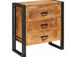 vidaXL Sideboard mit Schubladen Braun 66 x 33 x 70 cm Massivholz Mango 4016718