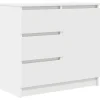 vidaXL Sideboard mit Schublade Weiß 71x35x65 cm Holzwerkstoff 861571