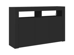 vidaXL Sideboard Schwarz 116 x 30 x 75 cm Holzwerkstoff 3333877