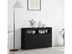 vidaXL Sideboard Schwarz 116 x 30 x 75 cm Holzwerkstoff 3333877