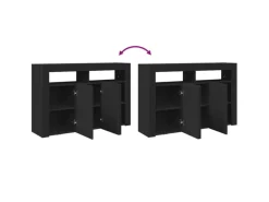 vidaXL Sideboard Schwarz 116 x 30 x 75 cm Holzwerkstoff 3333877