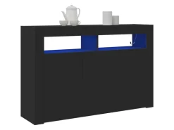 vidaXL Sideboard Schwarz 116 x 30 x 75 cm Holzwerkstoff 3333877