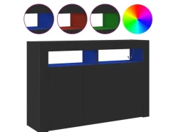 vidaXL Sideboard Schwarz 116 x 30 x 75 cm Holzwerkstoff 3333877