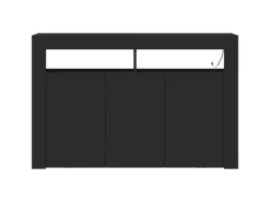 vidaXL Sideboard Schwarz 116 x 30 x 75 cm Holzwerkstoff 3333877