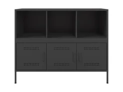 vidaXL Sideboard Schwarz 100,5x39x79 cm Stahl 843090