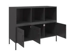 vidaXL Sideboard Schwarz 100,5x39x79 cm Stahl 843090