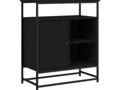 vidaXL Sideboard Schwarz 69x35x80 cm Holzwerkstoff 835544