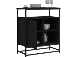 vidaXL Sideboard Schwarz 69x35x80 cm Holzwerkstoff 835544
