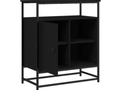 vidaXL Sideboard Schwarz 69x35x80 cm Holzwerkstoff 835544