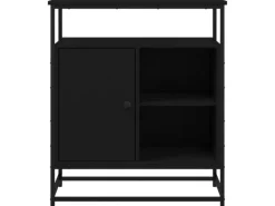 vidaXL Sideboard Schwarz 69x35x80 cm Holzwerkstoff 835544