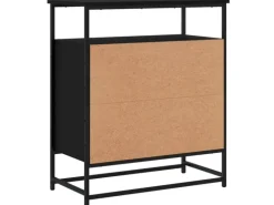 vidaXL Sideboard Schwarz 69x35x80 cm Holzwerkstoff 835544