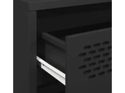 vidaXL Sideboard Schwarz 68x39x58,5 cm Kaltgewalzter Stahl 851292