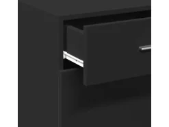 vidaXL Sideboard Schwarz 50x42,5x93 cm Holzwerkstoff 846293