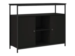 vidaXL Sideboard Schwarz 100x35x80 cm Holzwerkstoff 835499