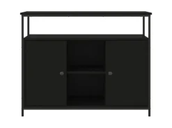 vidaXL Sideboard Schwarz 100x35x80 cm Holzwerkstoff 835499