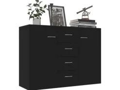 vidaXL Sideboard Schwarz 88x30x65 cm Holzwerkstoff 800685