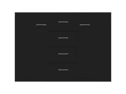 vidaXL Sideboard Schwarz 88x30x65 cm Holzwerkstoff 800685
