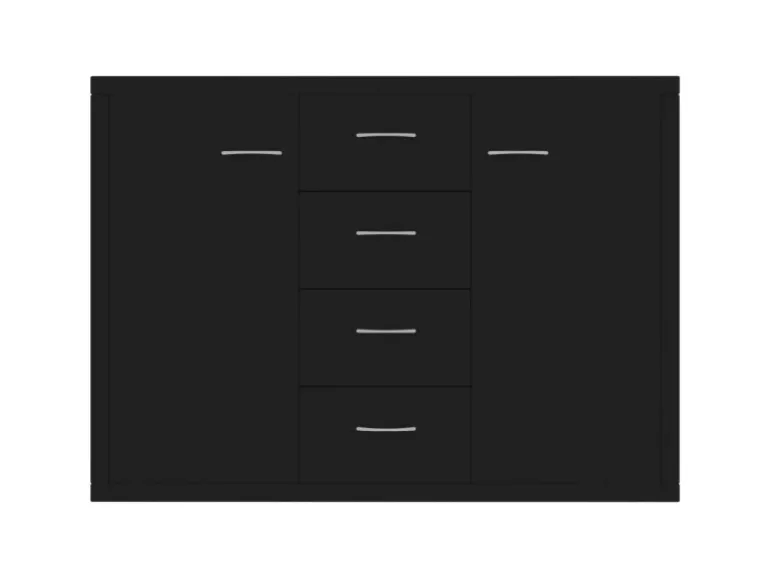 vidaXL Sideboard Schwarz 88x30x65 cm Holzwerkstoff 800685