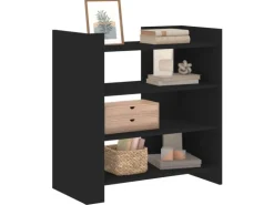 vidaXL Sideboard Schwarz 73,5x35x75 cm Holzwerkstoff 848389