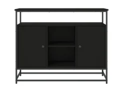 vidaXL Sideboard Schwarz 100x35x80 cm Holzwerkstoff 835539