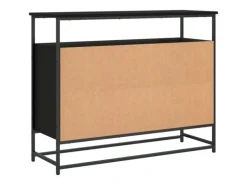 vidaXL Sideboard Schwarz 100x35x80 cm Holzwerkstoff 835539