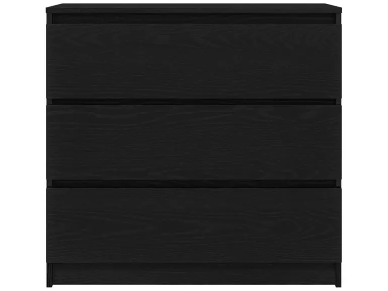 vidaXL Sideboard Schwarz Eichen-Optik 80x35x76 cm Holzwerkstoff 861734