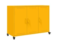 vidaXL Sideboard Senfgelb 100,5x39x72 cm Stahl 846683