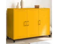 vidaXL Sideboard Senfgelb 100,5x39x72 cm Stahl 846683