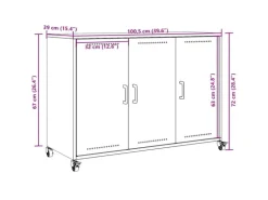 vidaXL Sideboard Senfgelb 100,5x39x72 cm Stahl 846683